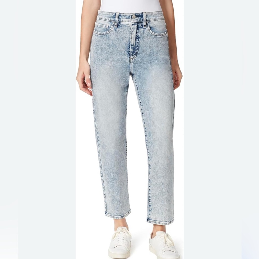 FRAYED Jeans Womens High Rise Ankle Straight Leg Jeans